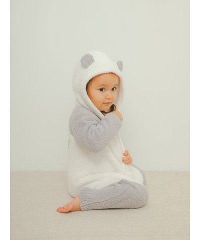 【限定カラーあり】【BABY】パウダーアニマルロンパース