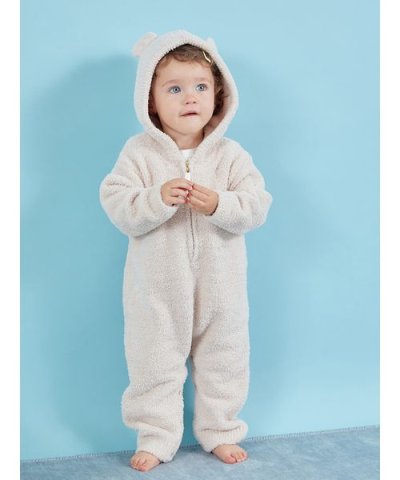 【限定カラーあり】【BABY】パウダーベアロンパース
