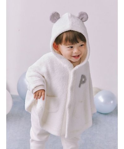 【限定カラーあり】【BABY】パウダーアニマルポンチョ