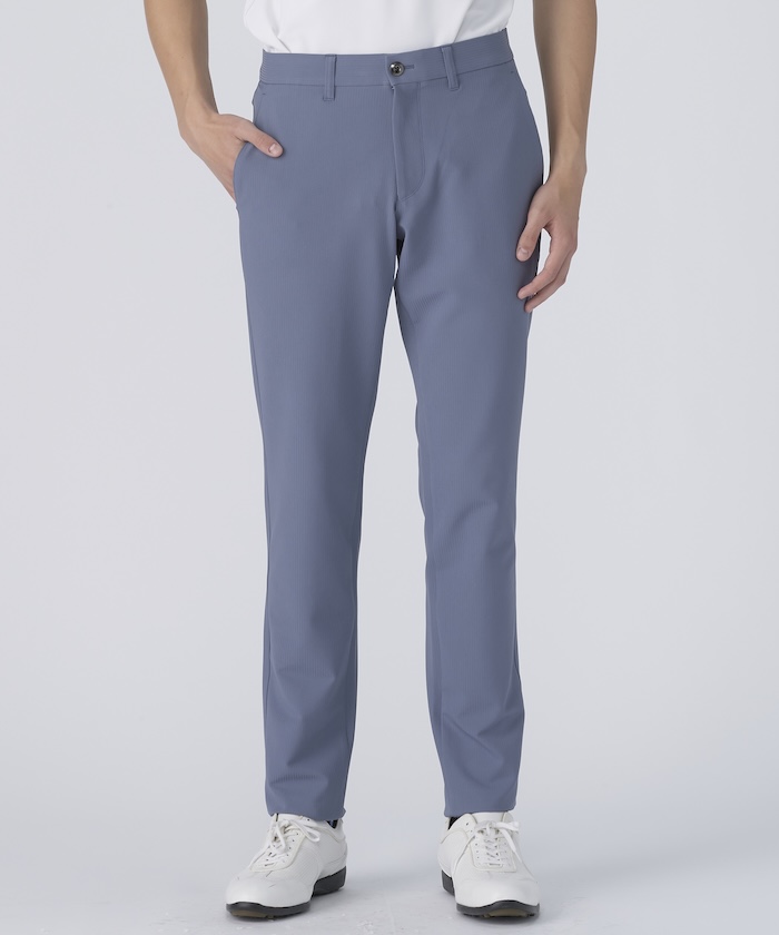 LANVINSPORT ストライプジャカードロングパンツ【はっ水/ストレッチ】 ブルー 82 LANVINSPORT ストライプジャカードロングパンツ【はっ水/ストレッチ】 ブルー 82