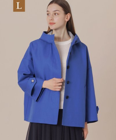 【L】【婦人画報掲載】【ROSLEY/ロズリー】コットンチェックダブルクロスフー