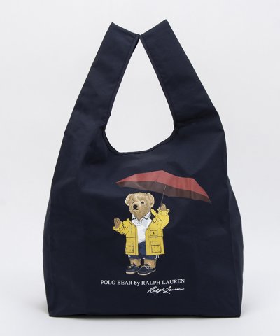 レインバッグ ショルダーベルト付き ポロベア ロゴ ワンポイント 無地 はっ水