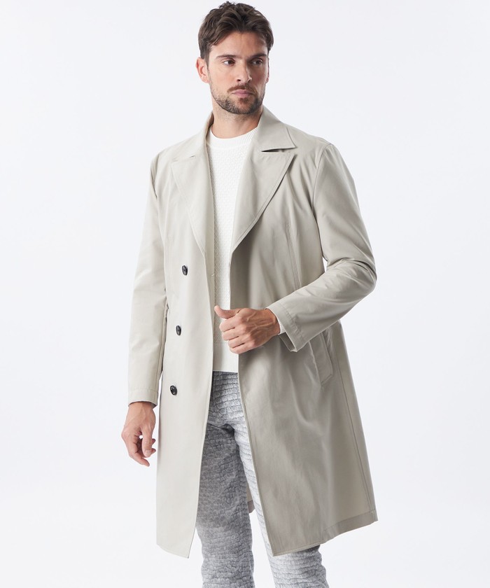 ポリエステルアシンメトリーコート(507848904)｜HANKYU MEN'S