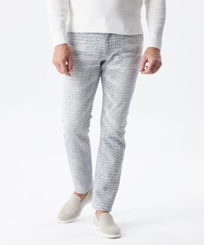 クロコダイルデニムパンツ