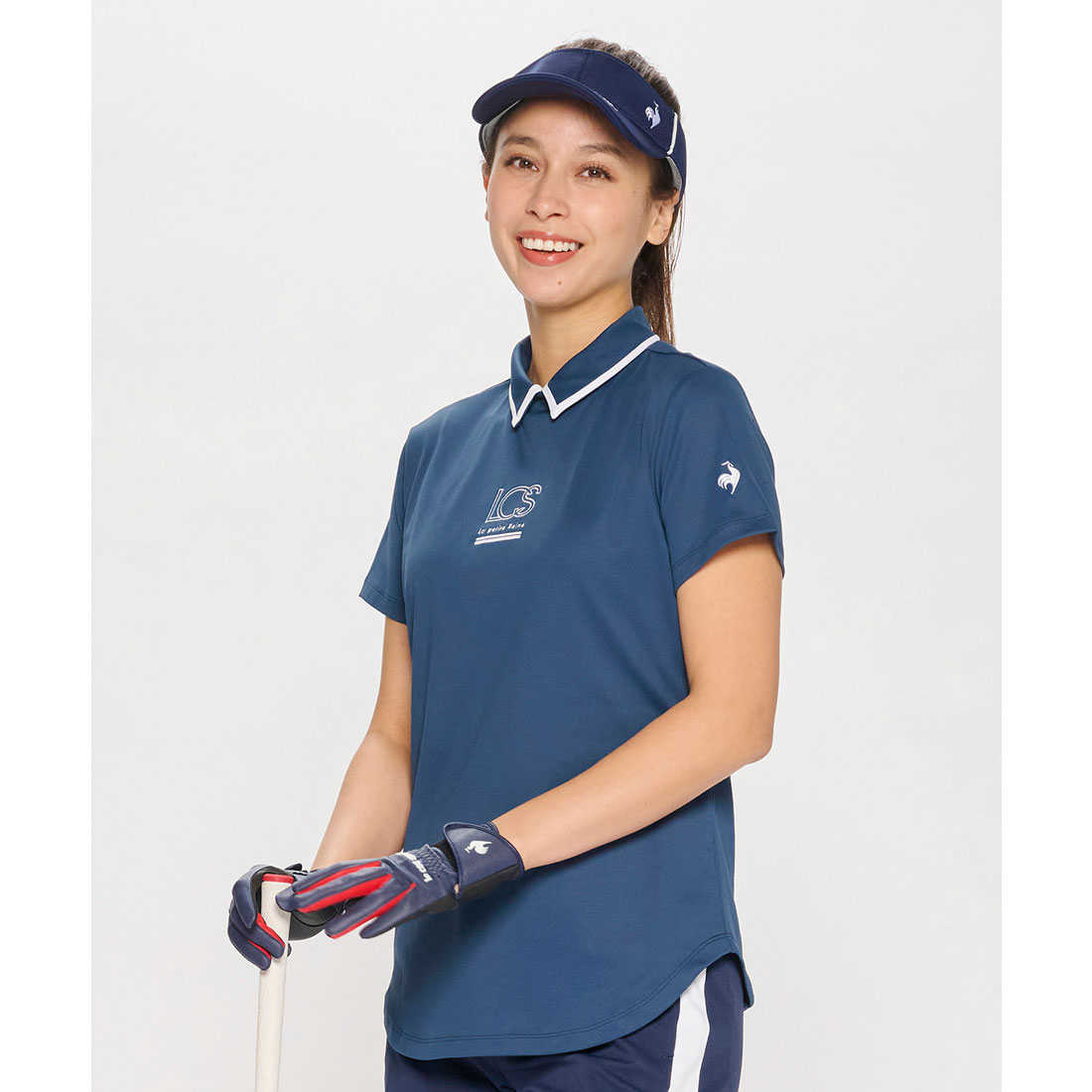 lecoqsportifgolf ルコックスポルティフ ゴルフ le coq sportif golf 襟付き半袖 ネイビー M lecoqsportifgolf ルコックスポルティフ ゴルフ le coq sportif golf 襟付き半袖 ネイビー M