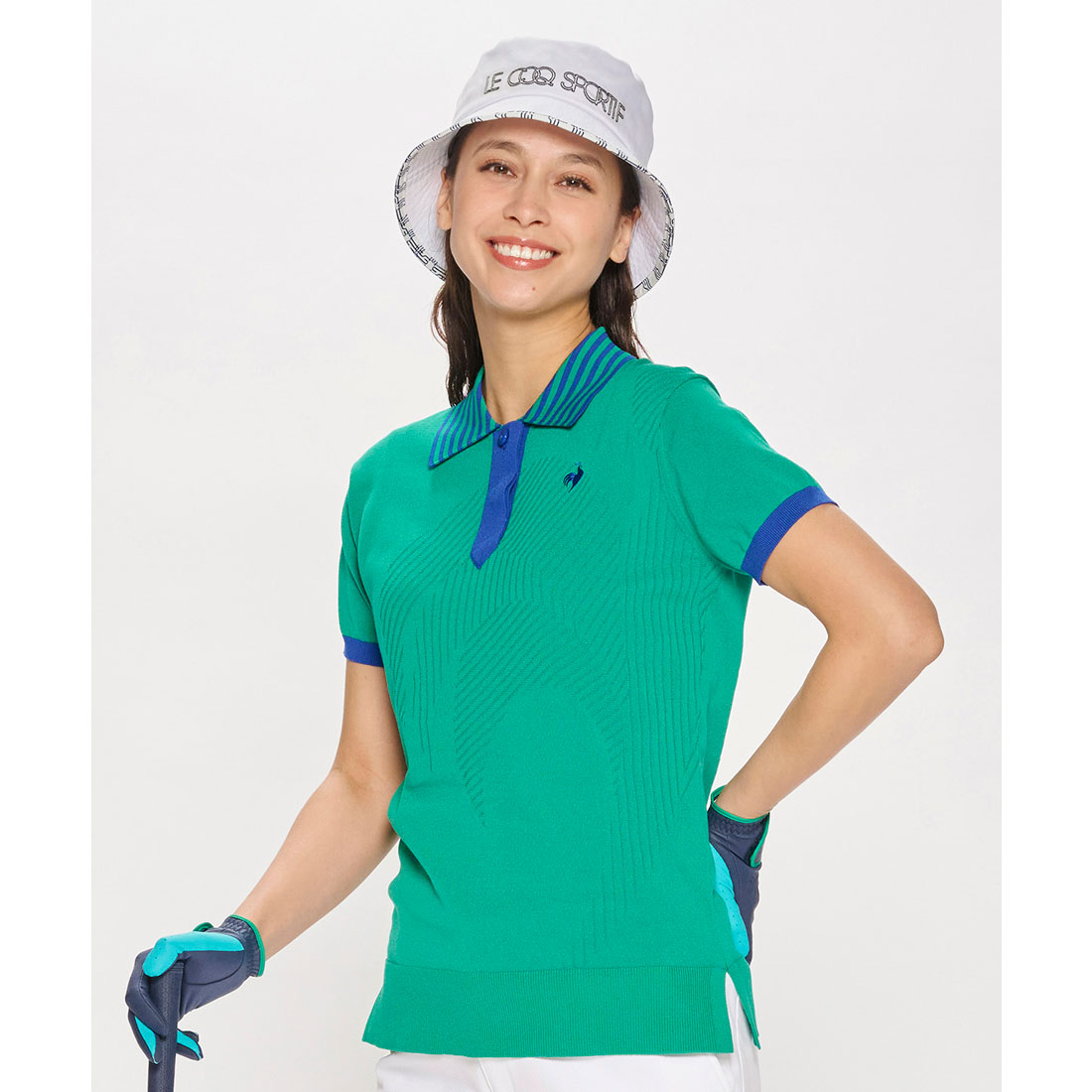 lecoqsportifgolf ルコックスポルティフ ゴルフ le coq sportif golf ニット半袖 グリーン M lecoqsportifgolf ルコックスポルティフ ゴルフ le coq sportif golf ニット半袖 グリーン M
