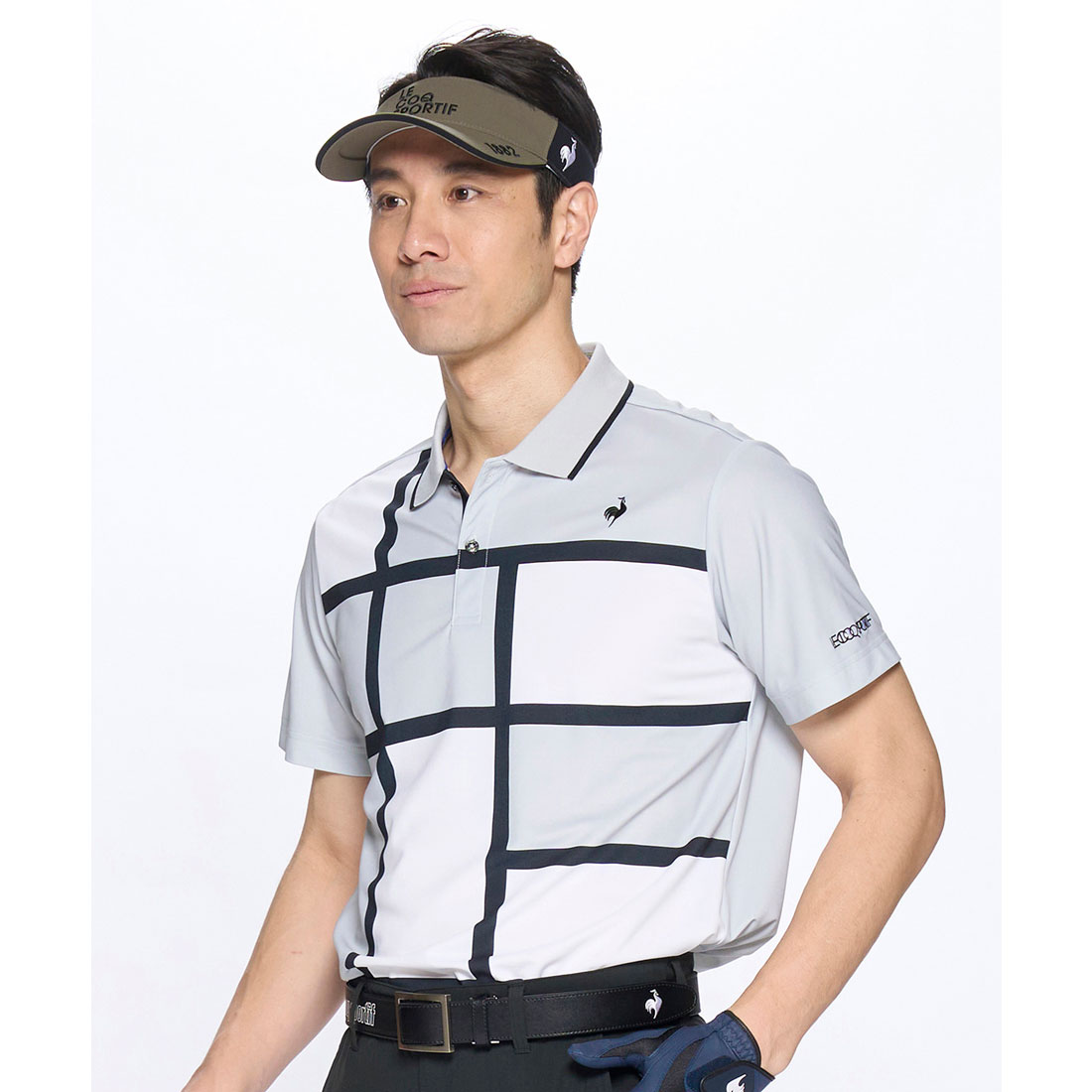 lecoqsportifgolf ルコックスポルティフ ゴルフ le coq sportif golf カラーブロ グレー M lecoqsportifgolf ルコックスポルティフ ゴルフ le coq sportif golf カラーブロ グレー M