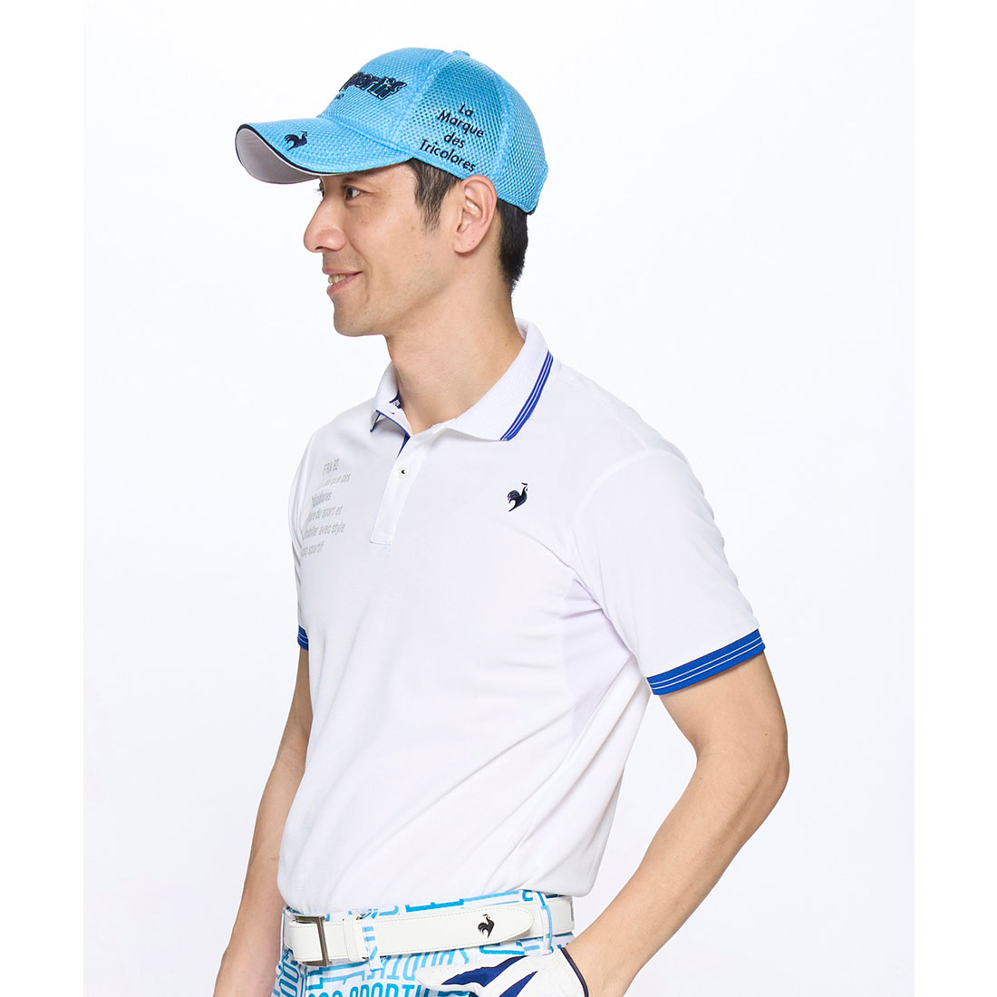 lecoqsportifgolf 接触冷感 部分メッシュベーシックデザイン半袖ポロシャツ ホワイト LL lecoqsportifgolf 接触冷感 部分メッシュベーシックデザイン半袖ポロシャツ ホワイト LL