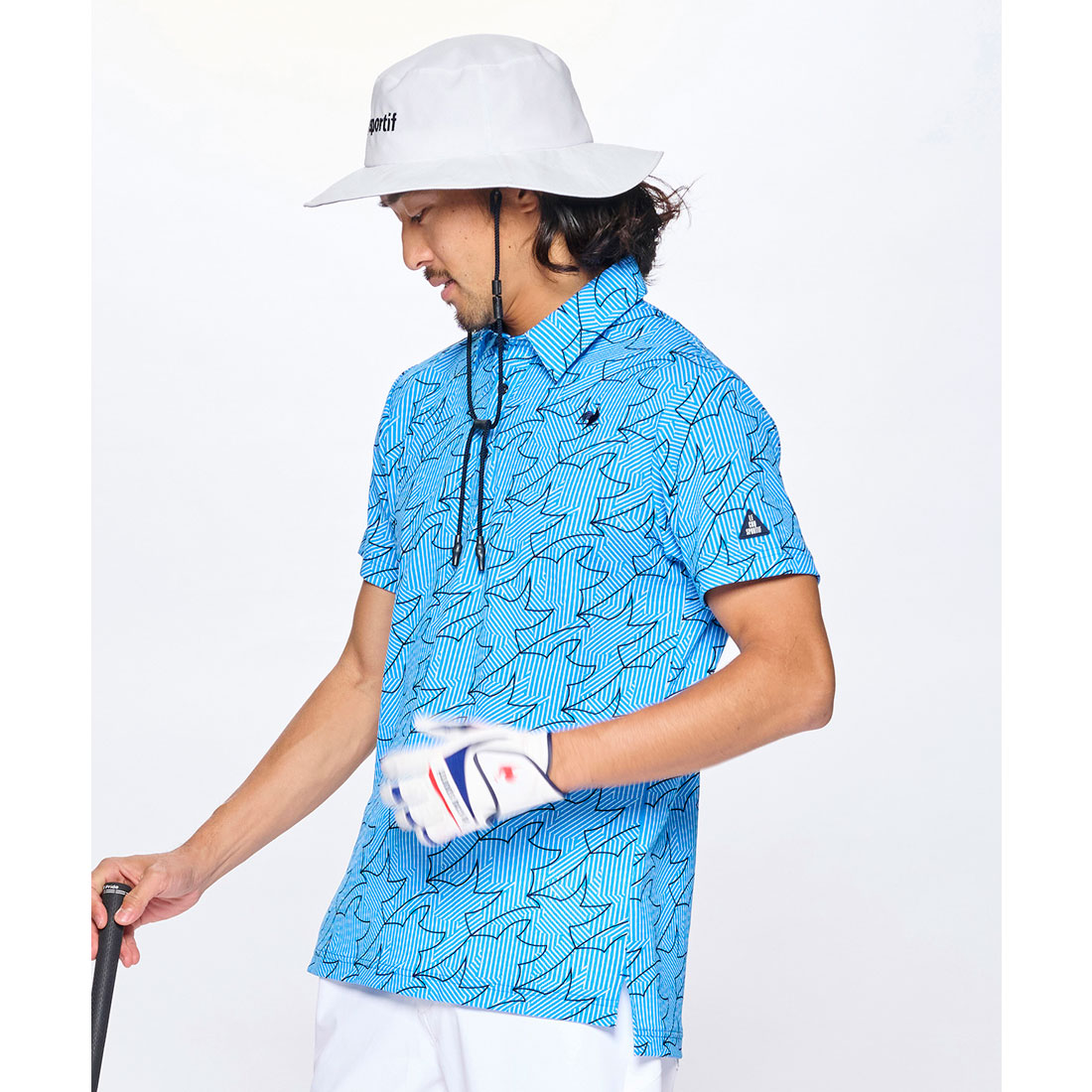 lecoqsportifgolf 接触冷感 シャツ ブルー LL lecoqsportifgolf 接触冷感 シャツ ブルー LL