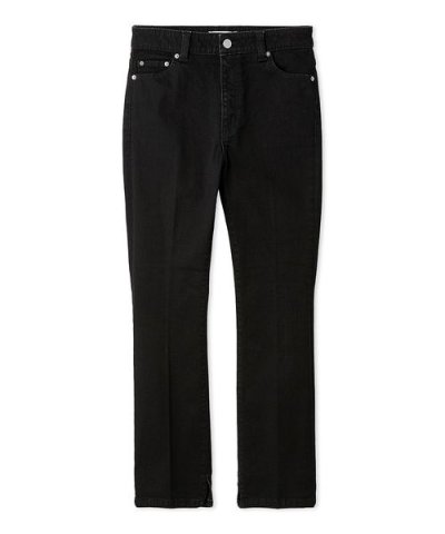 裾スリットスキニーデニムパンツ