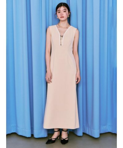バックリボンロングドレス