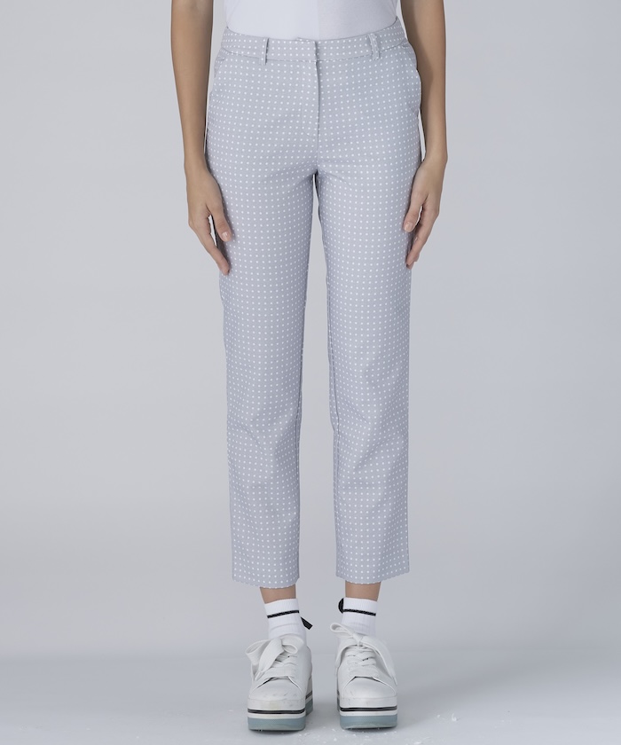 LANVINSPORT ドット柄プリント9分丈パンツ【Sunscreen NIR】 グレー 40 LANVINSPORT ドット柄プリント9分丈パンツ【Sunscreen NIR】 グレー 40