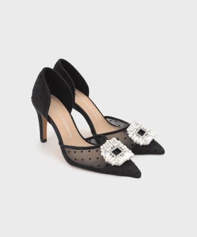 ビジューパンプス