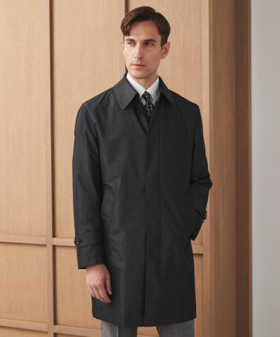 ダウンライナー装着可【半裏仕様でより軽量】メランジシャンブレー ステンカラースプ