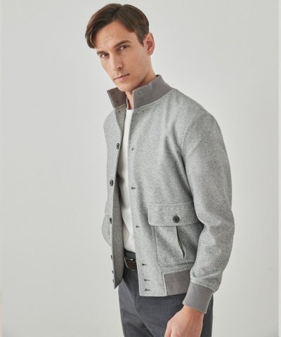 新作【ストレッチ/洗える/吸水速乾/接触冷感】ノルマンディーリネン A－1ブルゾ