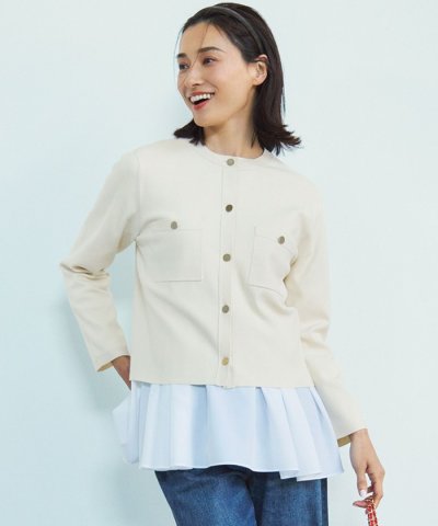 【洗える】コンフォートストレッチ ニット カーディガン