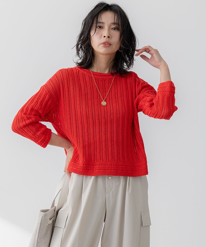 レッド系｜ニット・セーター｜23区 (Lサイズ)(ニジュウサンク Lサイズ