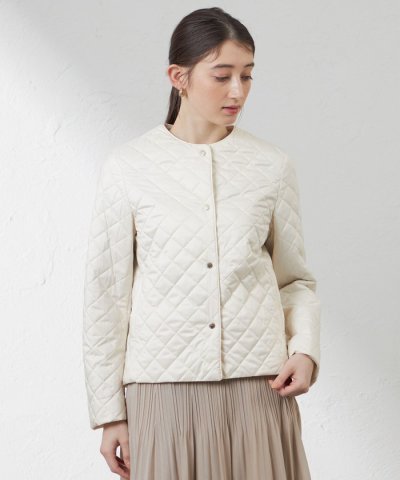 ダイヤキルトノーカラージャケット