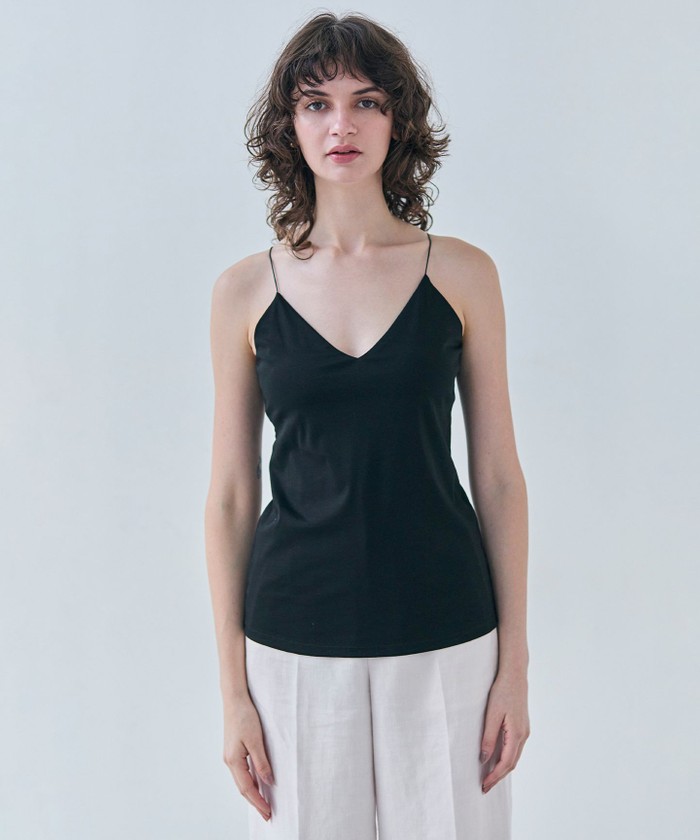 BEIGE 【洗える・Precious 7月号掲載】ABELIA / コットンVラインカップ BLACK 4 BEIGE 【洗える・Precious 7月号掲載】ABELIA / コットンVラインカップ BLACK 4