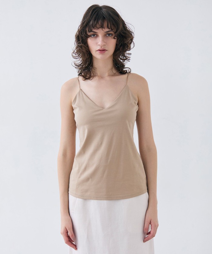 BEIGE 【洗える・Precious 7月号掲載】ABELIA / コットンVラインカップ 2 BEIGE 【洗える・Precious 7月号掲載】ABELIA / コットンVラインカップ 2