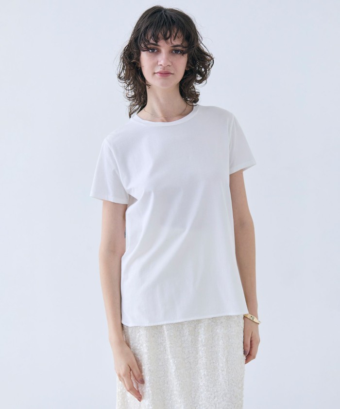 BEIGE 【洗える】BROIS / 半袖コットンTシャツ WHITE 32 BEIGE 【洗える】BROIS / 半袖コットンTシャツ WHITE 32