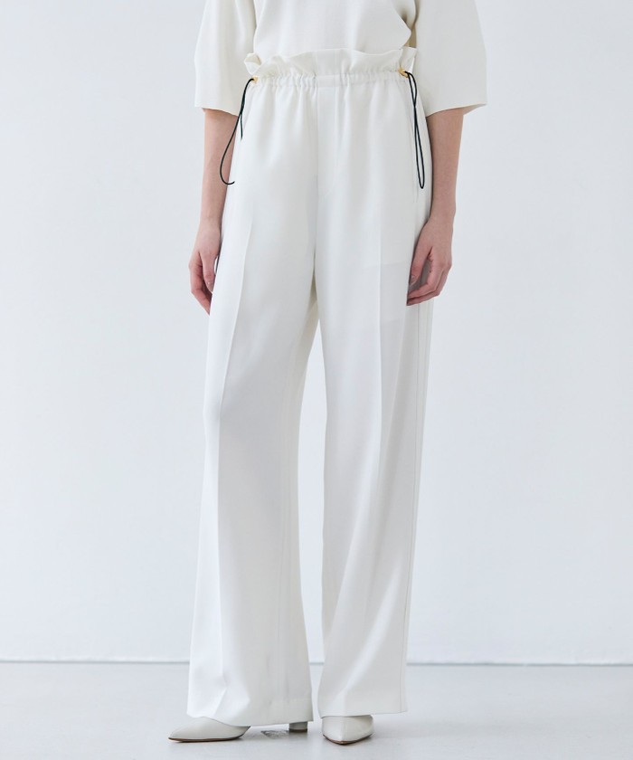 BEIGE 【洗える・STORY 6月号掲載】RUE / ウエストゴムワイドストレートパンツ MERINGUE 2 BEIGE 【洗える・STORY 6月号掲載】RUE / ウエストゴムワイドストレートパンツ MERINGUE 2