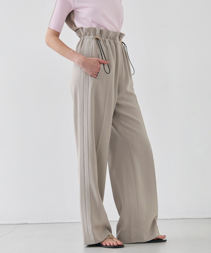 BEIGE 【洗える・STORY 6月号掲載】RUE / ウエストゴムワイドストレートパンツ TAUPE 2 BEIGE 【洗える・STORY 6月号掲載】RUE / ウエストゴムワイドストレートパンツ TAUPE 2