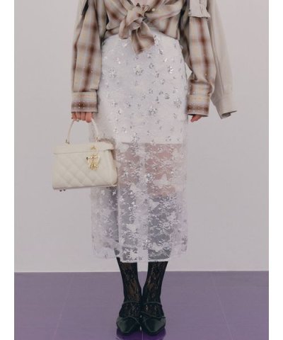 【WEB限定カラー】【LILY BROWN × ANNA SUI】バタフライスカ