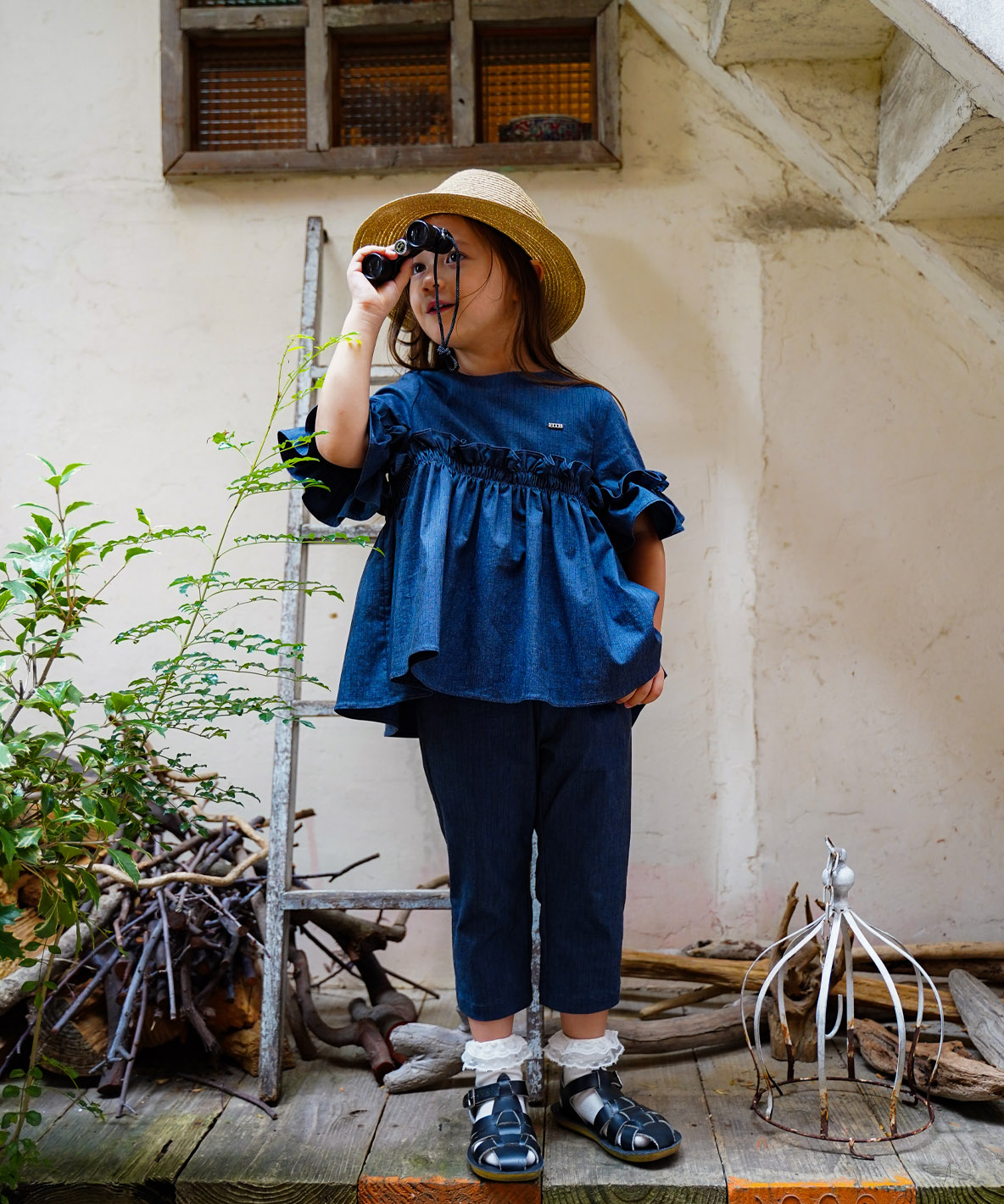 FITH フィス FITH BACKLASH Linen Sabrina Pants ネイビー 1(Ladies-M)/M FITH フィス FITH BACKLASH Linen Sabrina Pants ネイビー 1(Ladies-M)/M