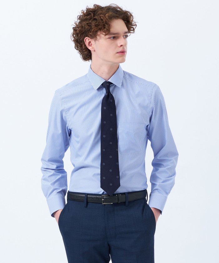 トロッター セミワイドシャツ オックス/ストライプ/チェック(507583923