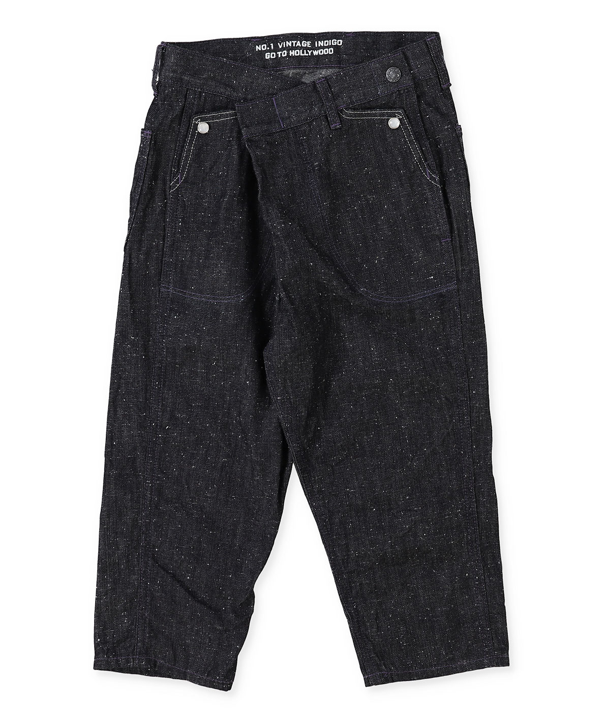 GOTOHOLLYWOOD ゴートゥーハリウッド GO TO HOLLYWOOD Work Denim Un ネイビー 0(Ladies-S)/M GOTOHOLLYWOOD ゴートゥーハリウッド GO TO HOLLYWOOD Work Denim Un ネイビー 0(Ladies-S)/M