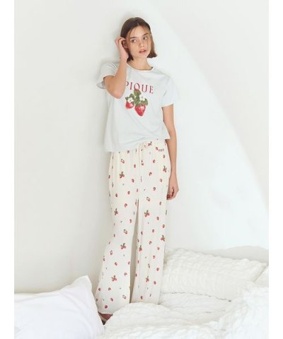 いちご柄ロングパンツ