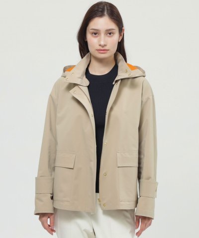 【ウォッシャブル】転写はっ水ソロタフタ　ショートコート