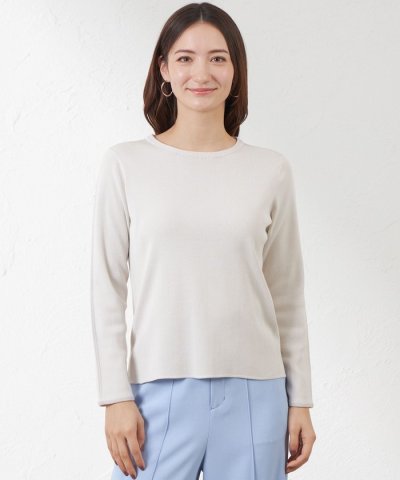 クリアコットンプルオーバーニット