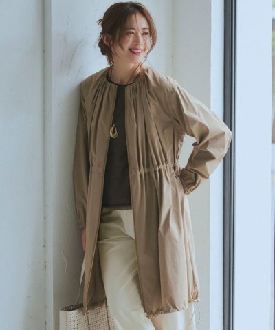 【撥水加工】ナイロン2WAYストレッチ ロングアウター