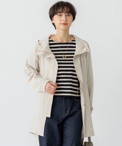 【撥水加工】ナイロン2WAYストレッチ フーデットアウター