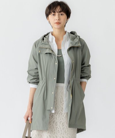 【撥水加工】ナイロン2WAYストレッチ フーデットアウター