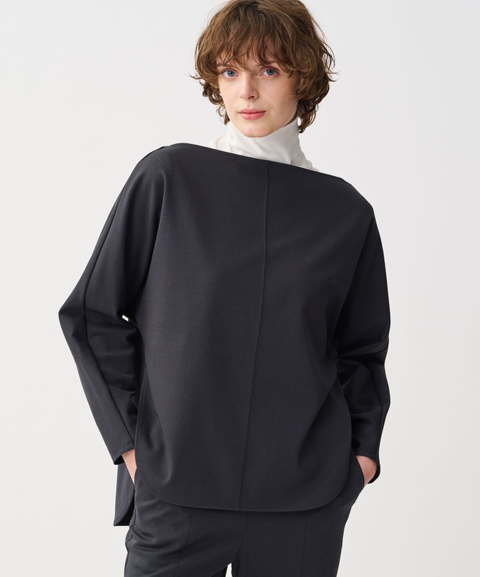 UNCRAVE 【UVカット・接触冷感・洗濯機洗い可】ダブルフェイスジャージー ドルマンスリーブ スレート F