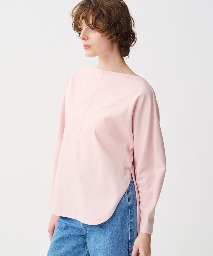 UNCRAVE 【UVカット・接触冷感・洗濯機洗い可】ダブルフェイスジャージー ドルマンスリーブ ピンク F