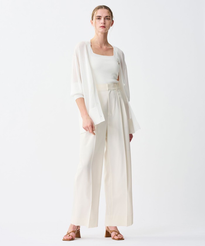 UNCRAVE 【洗濯機洗い可】ツイミーツイル ワイドパンツ エクリュ 2 UNCRAVE 【洗濯機洗い可】ツイミーツイル ワイドパンツ エクリュ 2