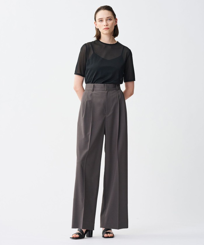 UNCRAVE 【洗濯機洗い可】ツイミーツイル ワイドパンツ スレート 2 UNCRAVE 【洗濯機洗い可】ツイミーツイル ワイドパンツ スレート 2