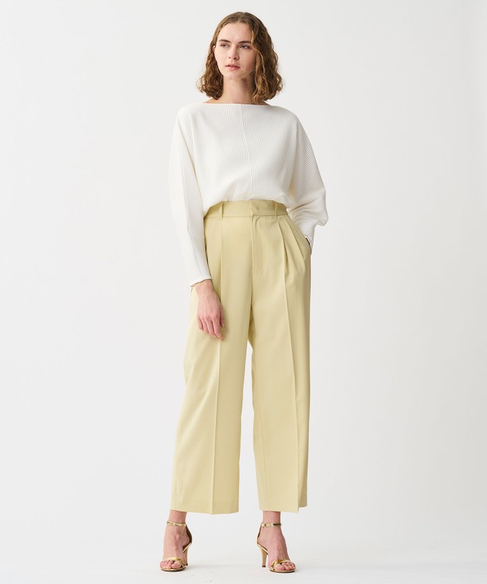 UNCRAVE 【洗濯機洗い可】ツイミーツイル ワイドパンツ イエロー 1 UNCRAVE 【洗濯機洗い可】ツイミーツイル ワイドパンツ イエロー 1