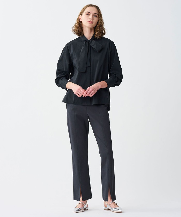 UNCRAVE 【UVカット・接触冷感・洗濯機洗い可】ダブルフェイスジャージー スリットパンツ スレート 2