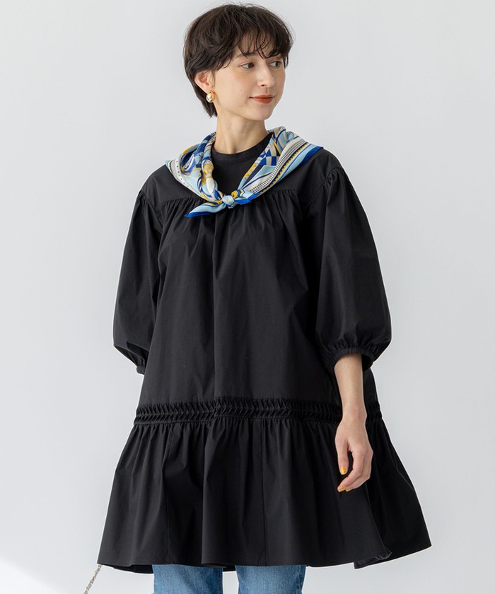 23区 ニジュウサンク チュニック ワンピース 花柄 フレア 大きいサイズ 48 EC注文｜ワンピース・ドレス｜23区 (Lサイズ)(ニジュウサンク L
