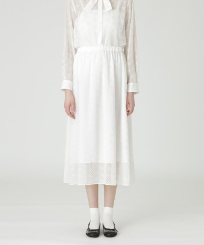 エンブロイダリーシフォンスカート