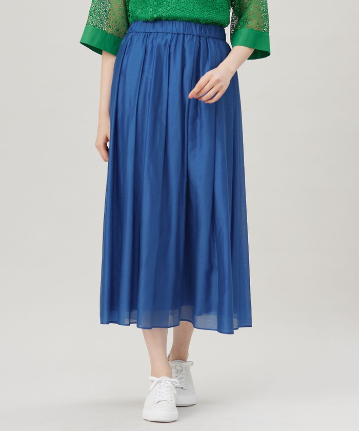 ブルー系｜Aラインスカート｜自由区 (Lサイズ)(ジユウクエル)｜阪急