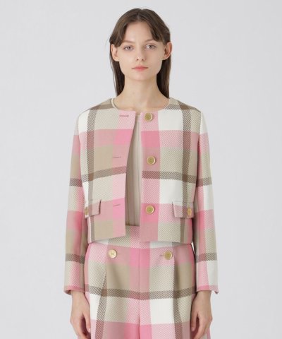 【一部店舗限定】クレストブリッジチェックツィードジャケット