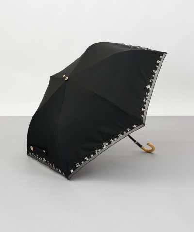 刺しゅう縁オーガンジー晴雨兼用（２段折り・トップフラット）