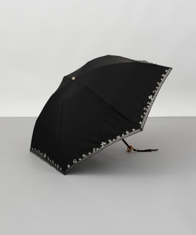 刺しゅう縁オーガンジー晴雨兼用（折りたたみ傘）