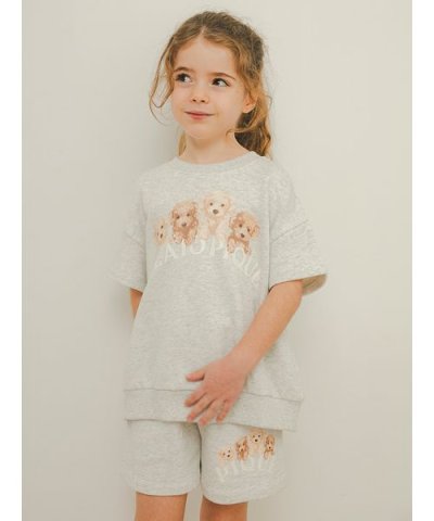 【限定カラーあり】【KIDS】トイプードル裏毛プルオーバー＆ショートパンツセット